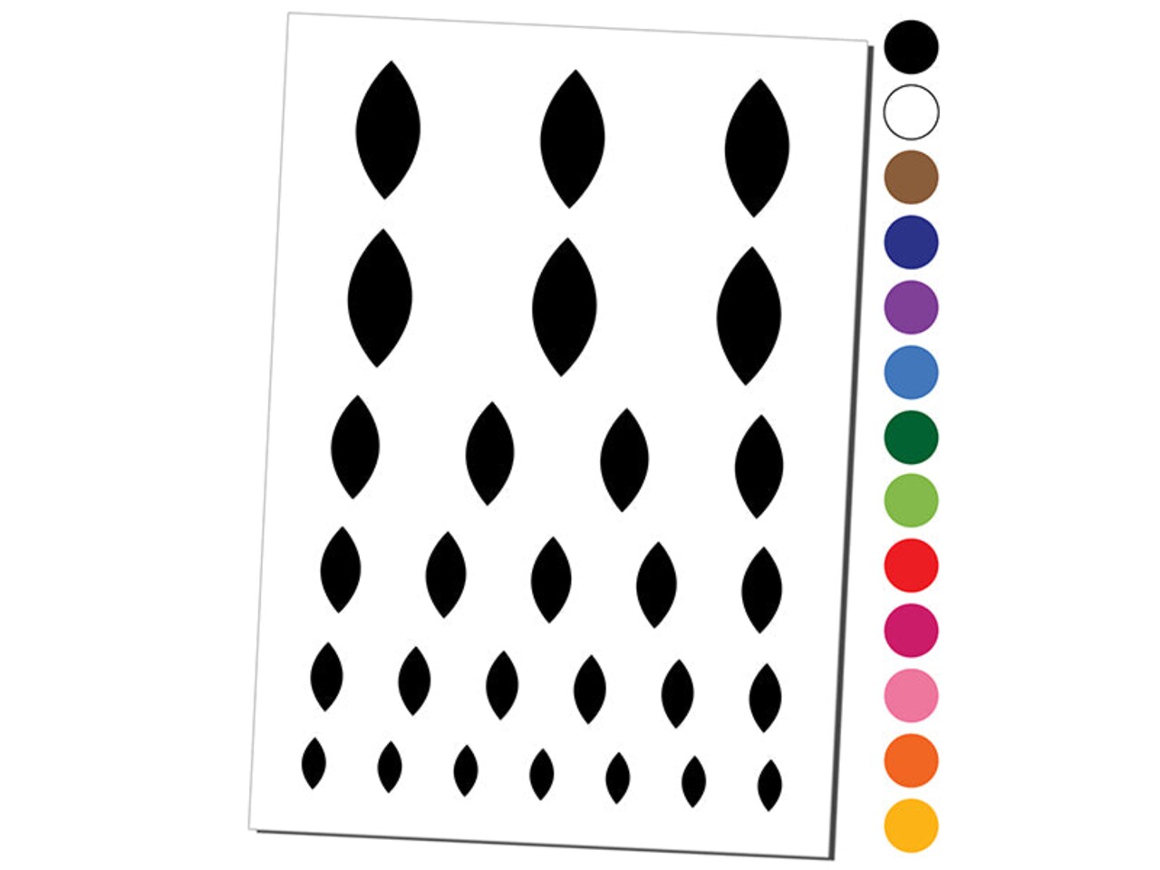 Leaf Simple Temporary Tattoo Water Resistant Fake Body Art Set Collection